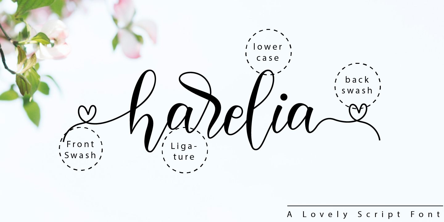 Beispiel einer Harelia Regular-Schriftart